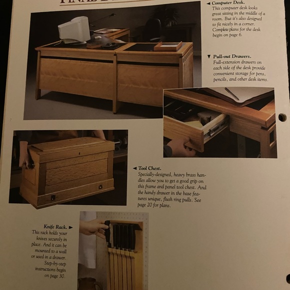 🎉5/$10🎉Woodsmith magazine vol 19 number 109 February 1997 corner computer desk - Picture 7 of 7